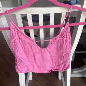 Pink Tank Top Crop Top